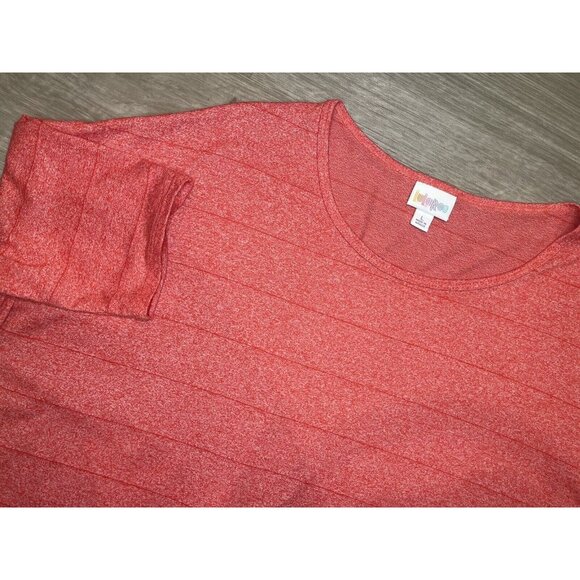 LuLaRoe Irma Tunic Shirt Size Large Color Pink Round Neck Yoga Gym - Picture 1 of 9